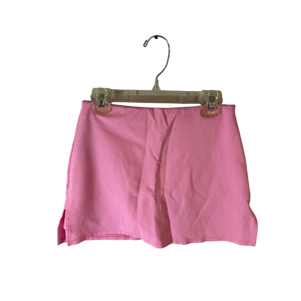 Pink Ribbed Athletic Mini Skirt Girls‎ Women's Tennis Golf Skort Sz 2